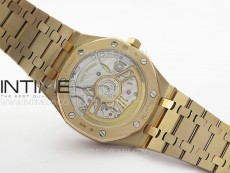 Royal Oak 41mm 15500 RG APSF 1:1 Best Edition Blue Textured Dial on RG Bracelet A4302 Super Clone