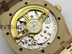 Royal Oak 41mm 15500 RG APSF 1:1 Best Edition Blue Textured Dial on RG Bracelet A4302 Super Clone