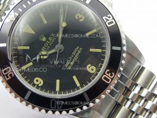 Vintage Submariner 5513 No Date SS B12 Best Edition Black Dial on Jubilee Bracelet A2836 (Style6)