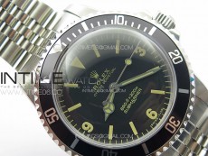 Vintage Submariner 5513 No Date SS B12 Best Edition Black Dial on Jubilee Bracelet A2836 (Style6)