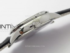 GP Bridges 41mm Tourbillon SS/T Crystal YSF Best Edition White Dial on Black Leather Strap