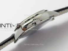 GP Bridges 41mm Tourbillon SS YSF Best Edition White Dial on Black Leather Strap
