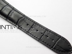 GP Bridges 41mm Tourbillon SS YSF Best Edition White Dial on Black Leather Strap