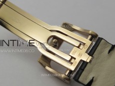 GP Bridges 41mm Tourbillon RG YSF Best Edition White Dial on Black Leather Strap