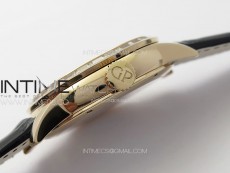 GP Bridges 41mm Tourbillon RG/T Crystal YSF Best Edition White Dial on Black Leather Strap