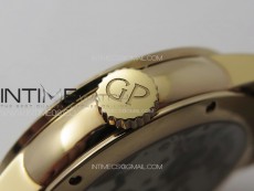GP Bridges 41mm Tourbillon RG/T Crystal YSF Best Edition White Dial on Black Leather Strap