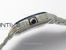 Santos de Cartier 40mm SS/Cer GF 1:1 Best Edition Blue Dial on SS Bracelet MIYOTA 9015