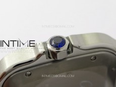 Santos de Cartier 40mm SS/Cer GF 1:1 Best Edition Blue Dial on SS Bracelet MIYOTA 9015