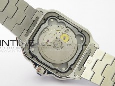 Santos de Cartier 40mm SS/Cer GF 1:1 Best Edition Blue Dial on SS Bracelet MIYOTA 9015