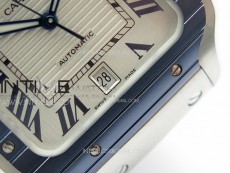 Santos de Cartier 40mm SS/Cer GF 1:1 Best Edition White Dial on SS Bracelet MIYOTA 9015