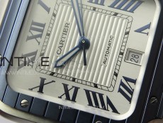Santos de Cartier 40mm SS/Cer GF 1:1 Best Edition White Dial on SS Bracelet MIYOTA 9015
