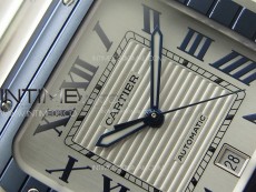 Santos de Cartier 40mm SS/Cer GF 1:1 Best Edition White Dial on SS Bracelet MIYOTA 9015