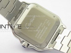 Santos de Cartier 40mm SS/Cer GF 1:1 Best Edition White Dial on SS Bracelet MIYOTA 9015