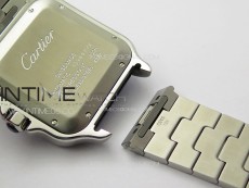 Santos de Cartier 40mm SS/Cer GF 1:1 Best Edition White Dial on SS Bracelet MIYOTA 9015