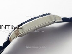 Santos de Cartier 40mm SS/Cer GF 1:1 Best Edition White Dial on Blue Rubber Strap MIYOTA 9015