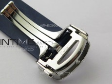 Santos de Cartier 40mm SS/Cer GF 1:1 Best Edition White Dial on Blue Rubber Strap MIYOTA 9015