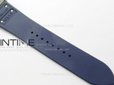 Santos de Cartier 40mm SS/Cer GF 1:1 Best Edition White Dial on Blue Rubber Strap MIYOTA 9015