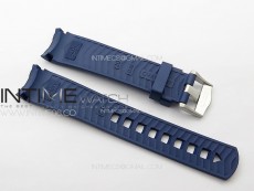Blue Rubber Strap For Seamaster Diver 300M 20mm