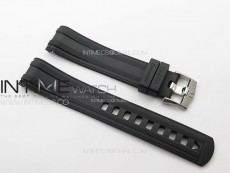 Black Rubber Strap For Seamaster Diver 300M 20mm