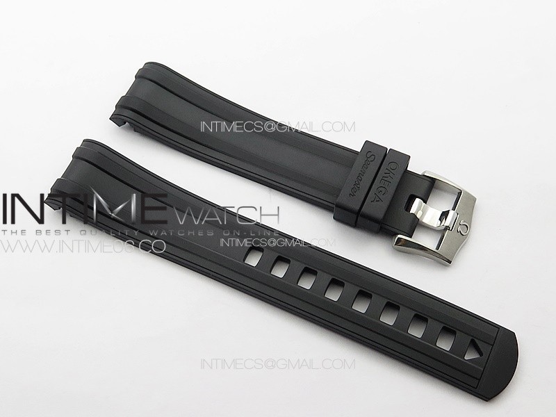 ZF Black Rubber Strap For Seamaster Diver 300M 20mm