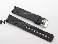 Black Rubber Strap For Seamaster Diver 300M 20mm