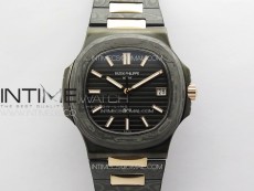 Nautilus 5711 DIW Carbon DIWF 1:1 Best Edition Black Textured Dial on Carbon/RG Bracelet 324CS