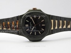 Nautilus 5711 DIW Carbon DIWF 1:1 Best Edition Black Textured Dial on Carbon/RG Bracelet 324CS