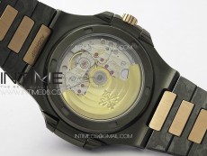 Nautilus 5711 DIW Carbon DIWF 1:1 Best Edition Black Textured Dial on Carbon/RG Bracelet 324CS