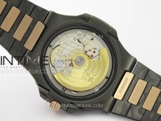 Nautilus 5711 DIW Carbon DIWF 1:1 Best Edition Black Textured Dial on Carbon/RG Bracelet 324CS