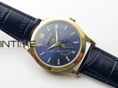 Annual Calendar Moonphase 5396 RG ZF 1:1 Best Edition Blue Dial T Crystal Markers on Blue Leather Strap A324