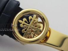 Annual Calendar Moonphase 5396 RG ZF 1:1 Best Edition Blue Dial T Crystal Markers on Blue Leather Strap A324