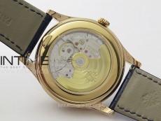 Annual Calendar Moonphase 5396 RG ZF 1:1 Best Edition Blue Dial T Crystal Markers on Blue Leather Strap A324