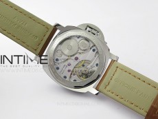PAM1113 V HWF 1:1 Best Edition White Dial on Brown Leather Strap A6497