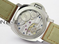 PAM1113 V HWF 1:1 Best Edition White Dial on Brown Leather Strap A6497