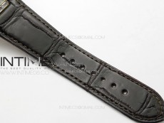Nautilus Pave T Diamonds bezel RG GSF Full Pave T Diamonds Dial On Black Leather Strap 324CS