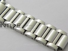 Tank Louis Ladies 22mm SS/Dia Bezel 8848F 1:1 Best Edition White Dial on SS Bracelet Ronda Quartz(Free leather strap)