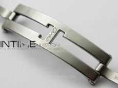 Tank Louis Ladies 22mm SS/Dia Bezel 8848F 1:1 Best Edition White Dial on SS Bracelet Ronda Quartz(Free leather strap)