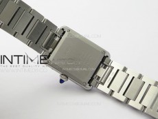 Tank Louis Ladies 22mm SS/Dia Bezel 8848F 1:1 Best Edition White Dial on SS Bracelet Ronda Quartz(Free leather strap)