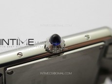 Tank Louis Ladies 25mm SS/Dia Bezel 8848F 1:1 Best Edition White Dial on SS Bracelet Ronda Quartz(Free leather strap)
