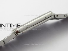 Tank Louis Ladies 25mm SS/Dia Bezel 8848F 1:1 Best Edition White Dial on SS Bracelet Ronda Quartz(Free leather strap)