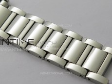 Tank Louis Ladies 25mm SS/Dia Bezel 8848F 1:1 Best Edition White Dial on SS Bracelet Ronda Quartz(Free leather strap)