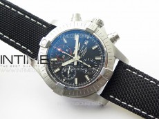 Avenger Chrono SS Red Second hand B50 Black Dial on Black Nylon Strap A7750