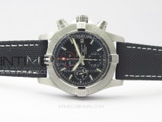 Avenger Chrono SS Red Second hand B50 Black Dial on Black Nylon Strap A7750