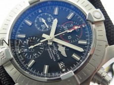 Avenger Chrono SS Red Second hand B50 Black Dial on Black Nylon Strap A7750