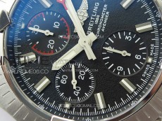 Avenger Chrono SS Red Second hand B50 Black Dial on Black Nylon Strap A7750