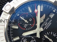 Avenger Chrono SS Red Second hand B50 Black Dial on Black Nylon Strap A7750