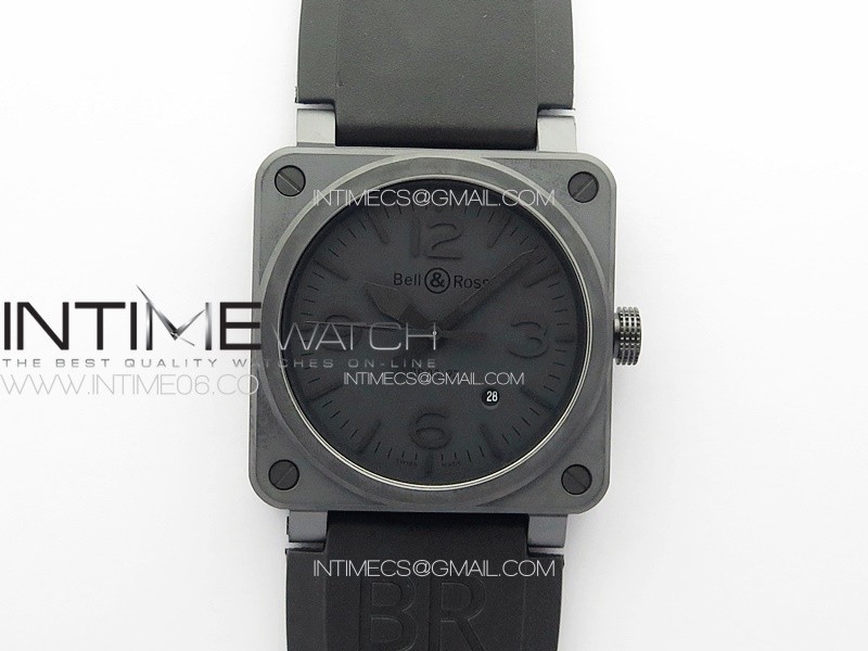 BR 03-92 Real Ceramic 1:1 Best Edition Black Dial Black Markers on Black Rubber Strap MIYOTA 9015 BR 03-92 Real Ceramic 1:1 Best Edition Black Dial Black Markers on Black Rubber Strap MIYOTA 9015