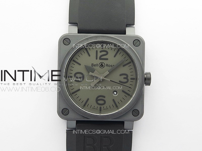 BR 03-92 Real Ceramic 1:1 Best Edition Gray Dial on Black Rubber Strap MIYOTA 9015 BR 03-92 Real Ceramic 1:1 Best Edition Gray Dial on Black Rubber Strap MIYOTA 9015