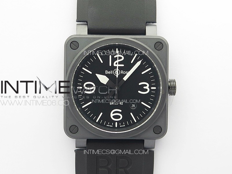 BR 03-92 Real Ceramic 1:1 Best Edition Black Dial on Black Rubber Strap MIYOTA 9015 BR 03-92 Real Ceramic 1:1 Best Edition Black Dial on Black Rubber Strap MIYOTA 9015