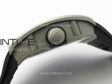 RM001 Satin-polished steel Real PR YSF Skeleton Dial on black Rubber Strap Asian Tourbillon